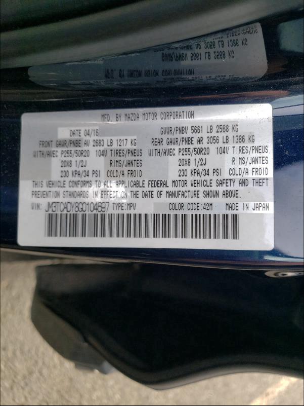 2016 MAZDA CX-9 GRAND - JM3TCADY8G0104697