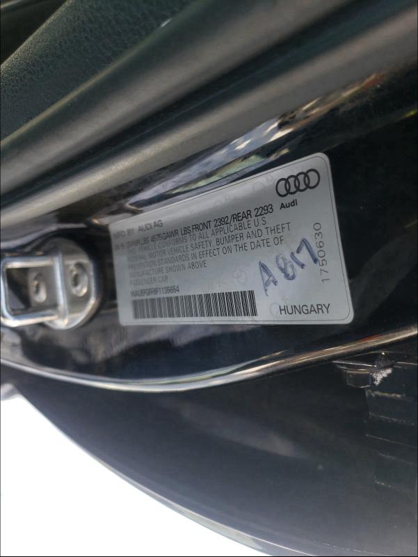 2015 AUDI A3 PREMIUM WAUEFGFF6F1135654
