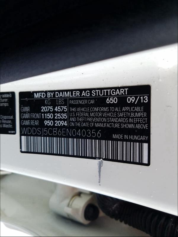 2014 MERCEDES-BENZ CLA 45 AMG WDDSJ5CB6EN040356