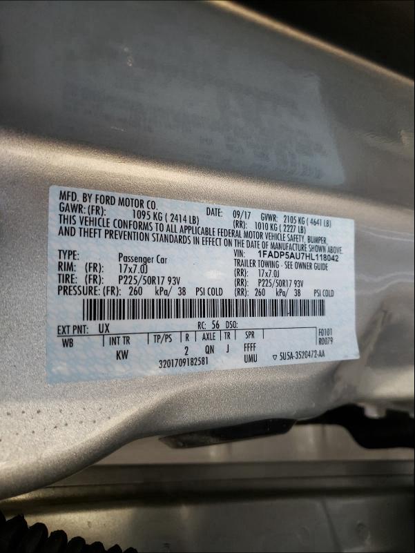 2017 FORD C-MAX SE 1FADP5AU7HL118042
