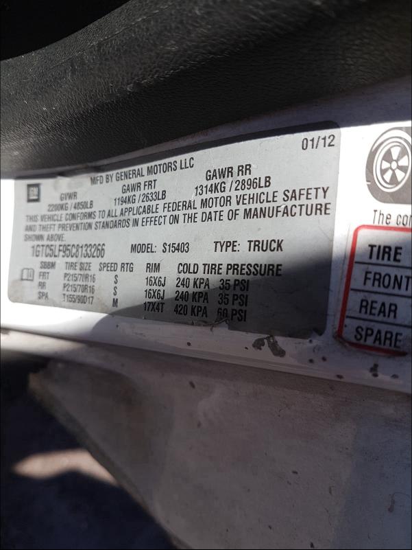 2012 GMC CANYON 1GTC5LF95C8133266