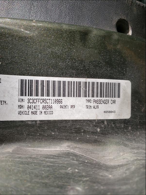 2012 FIAT 500 LOUNGE 3C3CFFCR5CT110966