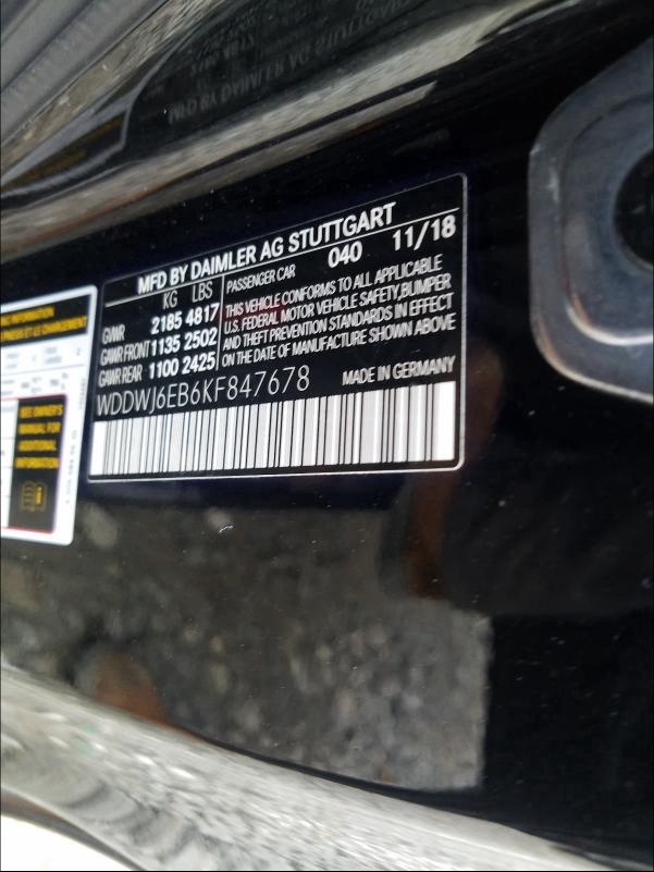 2019 MERCEDES-BENZ C 43 AMG WDDWJ6EB6KF847678