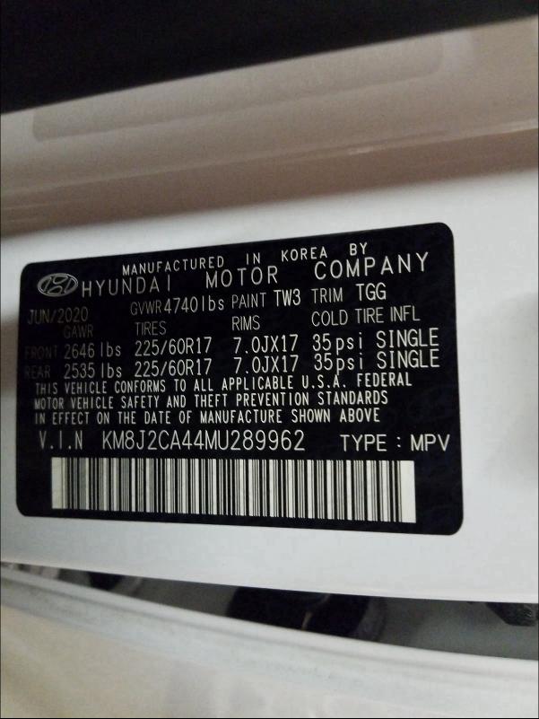 2021 HYUNDAI TUCSON KM8J2CA44MU289962