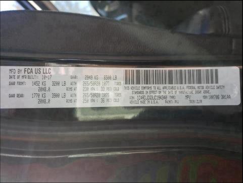 2018 DODGE DURANGO GT 1C4RDJDG3JC194340