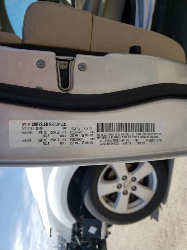 2011 DODGE JOURNEY EX 3D4PG4FB8BT512432