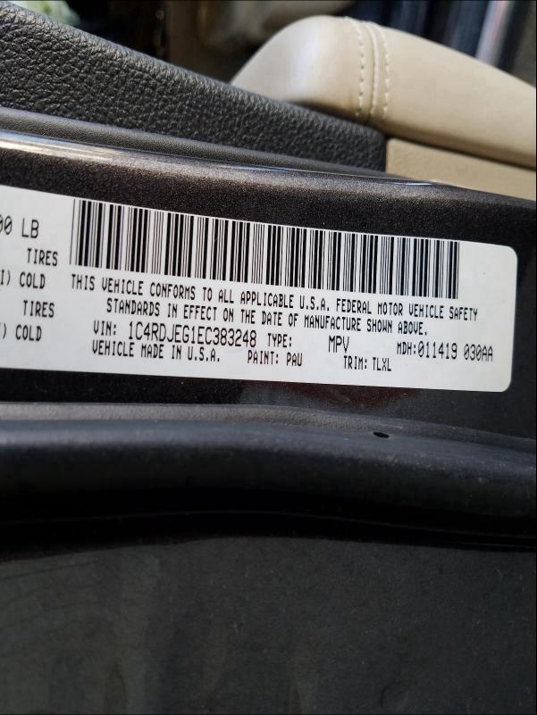 2014 DODGE DURANGO CI 1C4RDJEG1EC383248