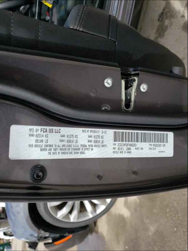2015 CHRYSLER 300C PLATI 2C3CCAPG0FH802263