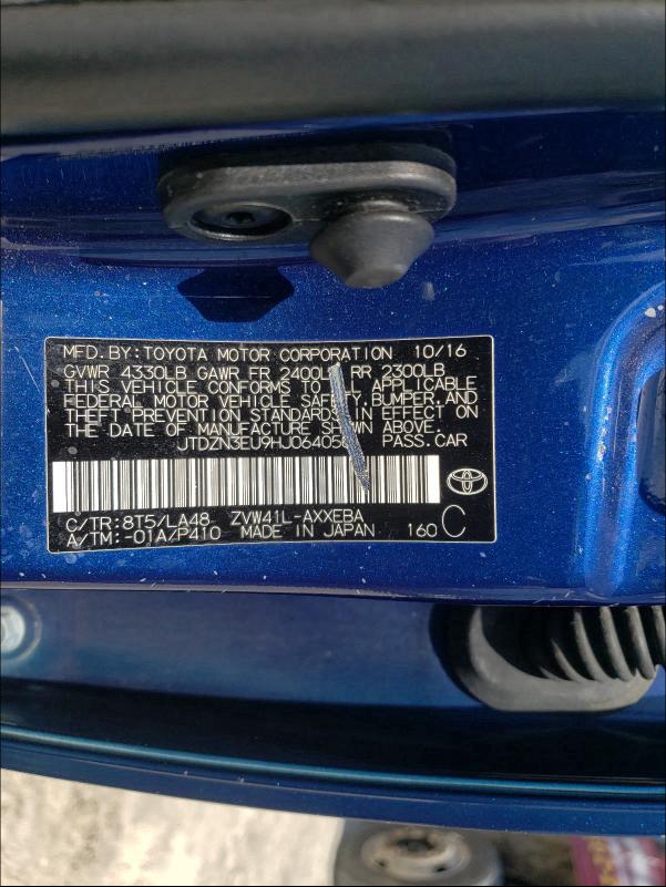 2017 TOYOTA PRIUS V JTDZN3EU9HJ064050