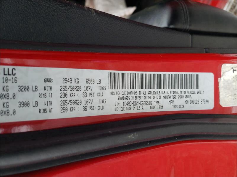 2017 DODGE DURANGO GT 1C4RDHDG4HC666516