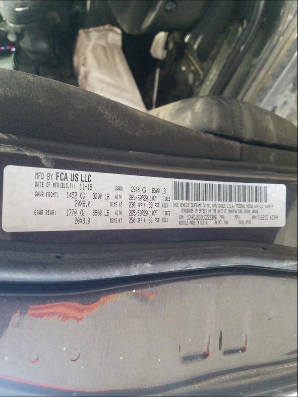 2020 DODGE DURANGO GT 1C4RDJDG5LC223906