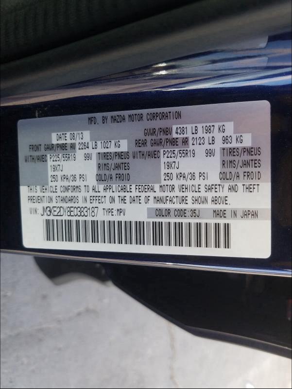 2014 MAZDA CX-5 GT JM3KE2DY8E0383187