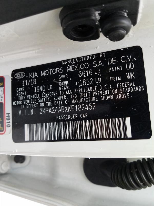 2019 KIA RIO S 3KPA24ABXKE182452