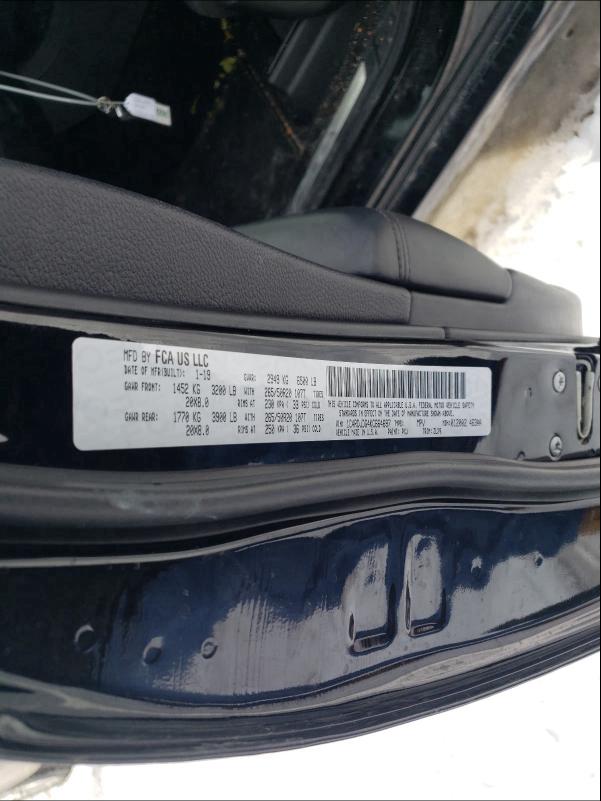 2019 DODGE DURANGO GT 1C4RDJDG4KC664697