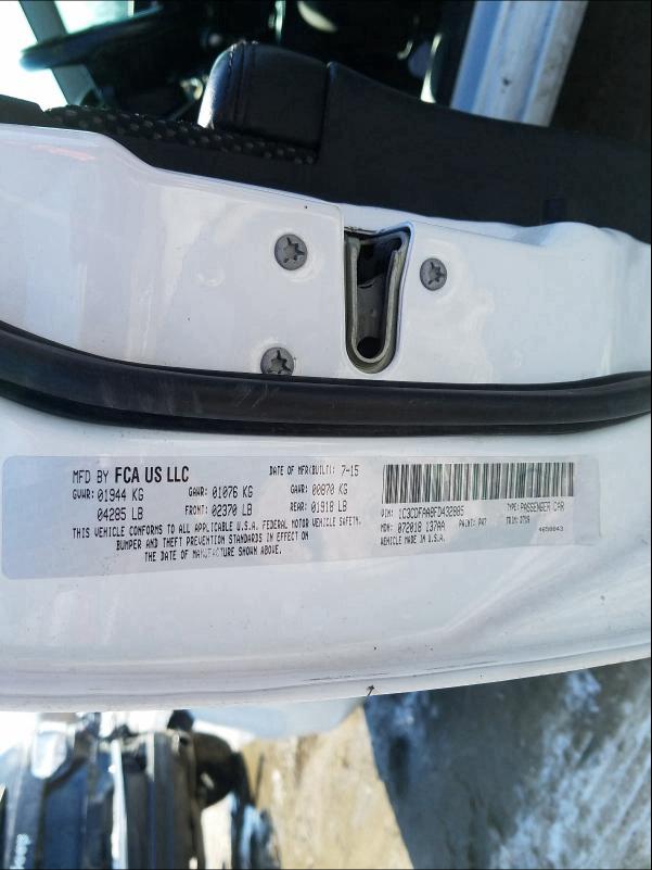 2015 DODGE DART SE 1C3CDFAA8FD432885