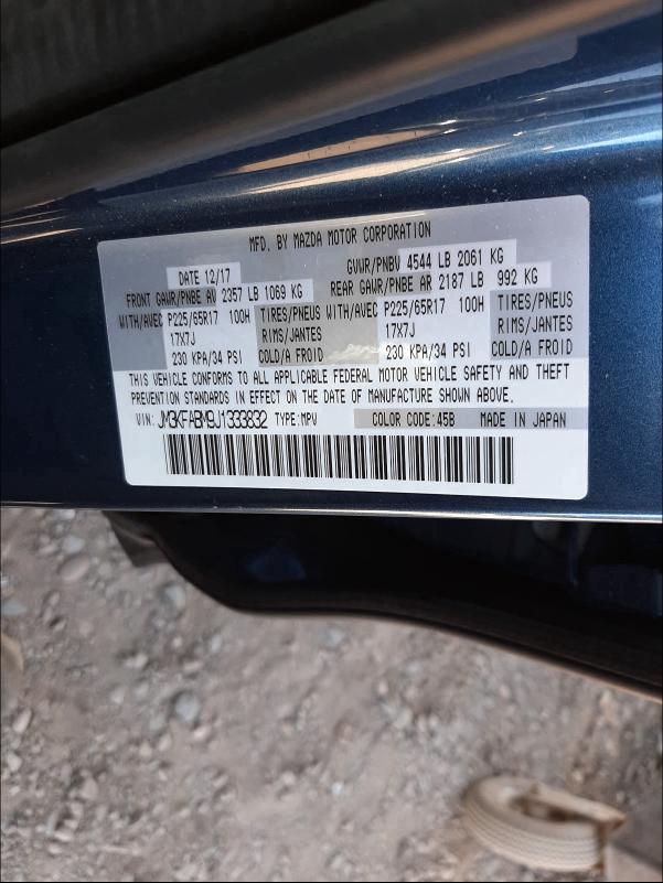 2018 MAZDA CX-5 SPORT JM3KFABM9J1333832