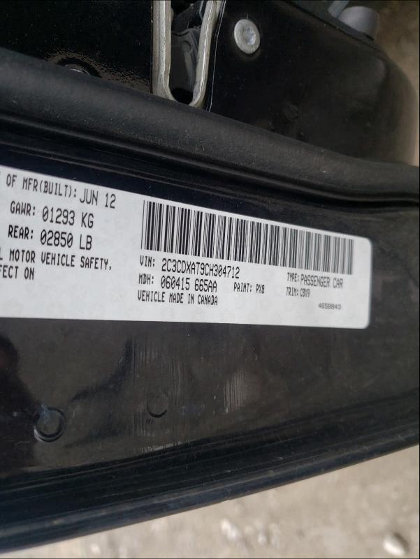 2012 DODGE CHARGER PO 2C3CDXAT9CH304712