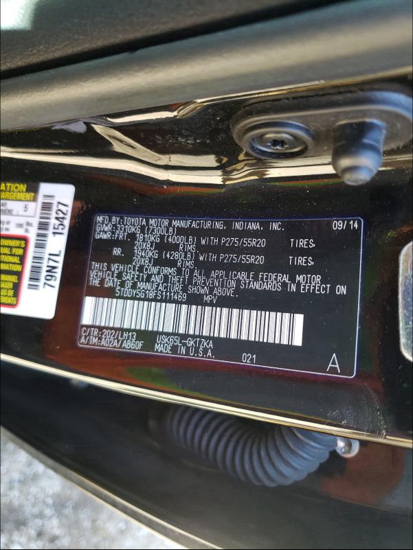 2015 TOYOTA SEQUOIA PL - 5TDDY5G18FS111469