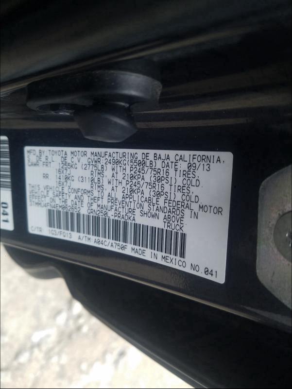 2014 TOYOTA TACOMA DOU 3TMMU4FN4EM062652
