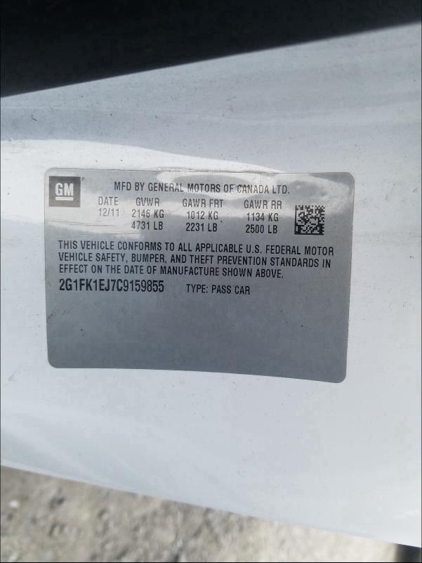2012 CHEVROLET CAMARO 2SS - 2G1FK1EJ7C9159855