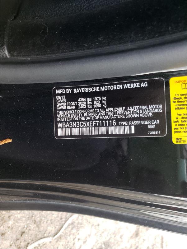 2014 BMW 428I WBA3N3C5XEF711116