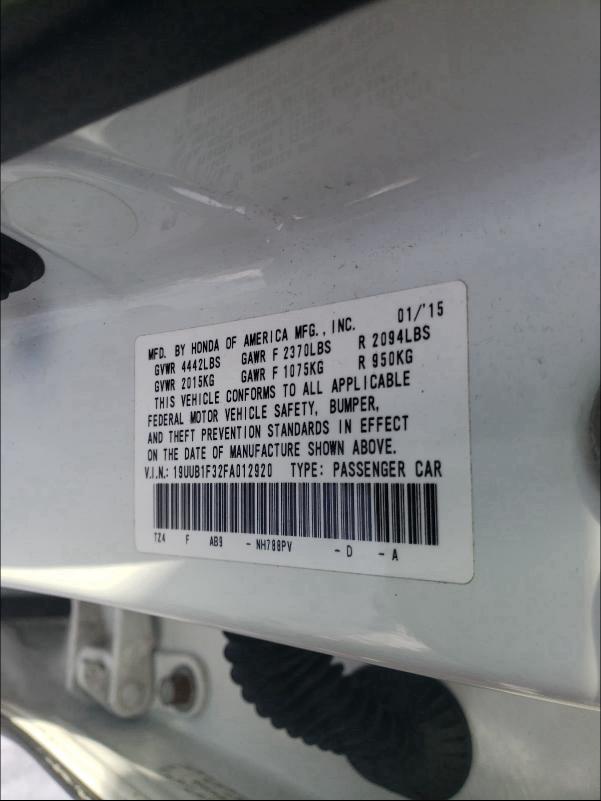 2015 ACURA TLX 19UUB1F32FA012920