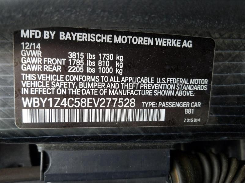 2014 BMW I3 REX - WBY1Z4C58EV277528