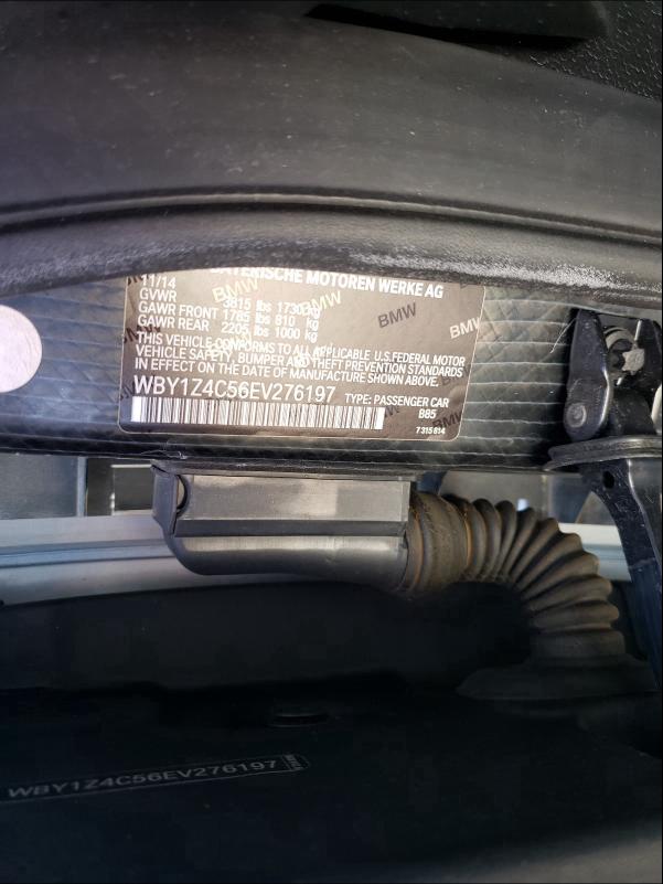 2014 BMW I3 REX WBY1Z4C56EV276197