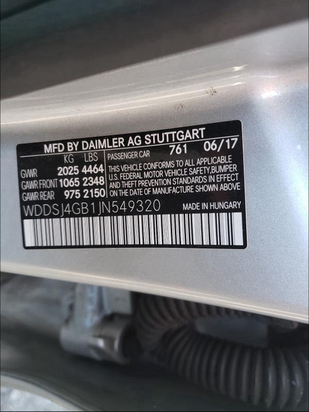 2018 MERCEDES-BENZ CLA 250 4M WDDSJ4GB1JN549320