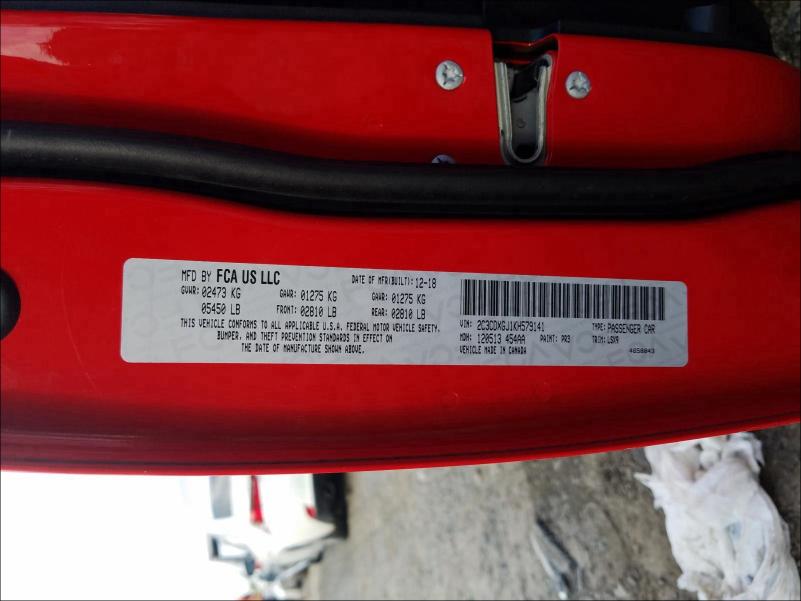 2019 DODGE CHARGER SC 2C3CDXGJ1KH579141