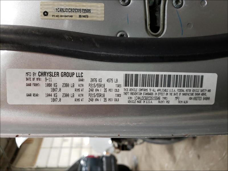 2012 JEEP COMPASS LI 1C4NJDCB2CD515506