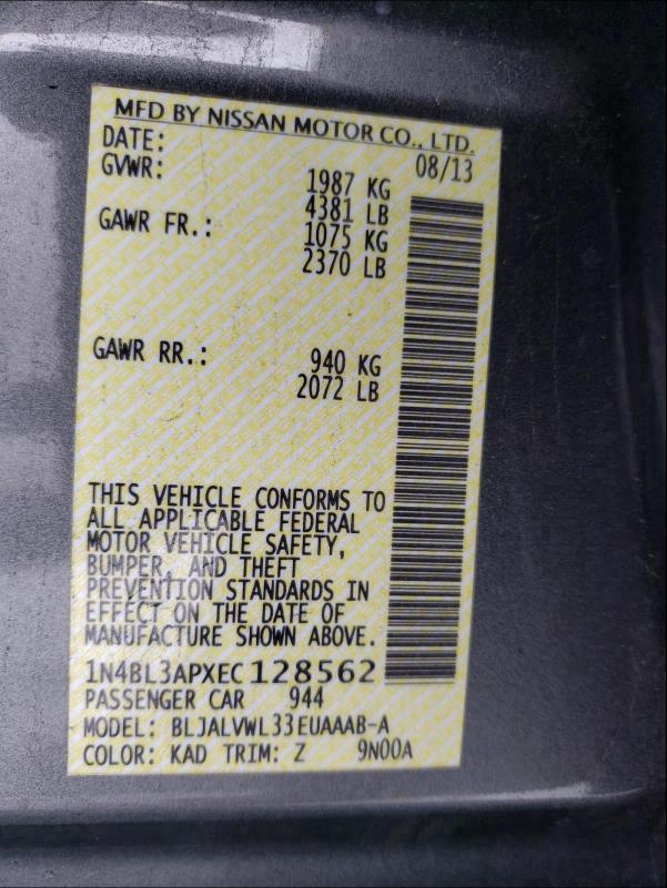 2014 NISSAN ALTIMA 3.5 1N4BL3APXEC128562