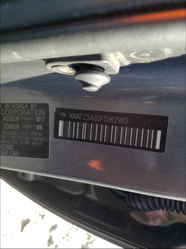 2015 KIA FORTE SX KNAFZ5A35F5362985