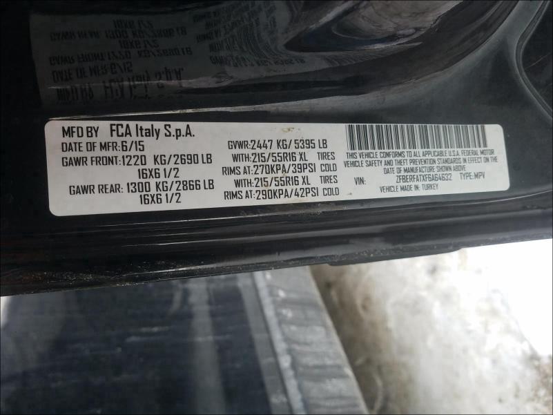 2015 RAM PROMASTER ZFBERFATXF6A64632