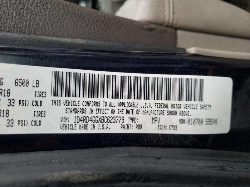 2011 DODGE DURANGO CR 1D4RD4GGXBC623779