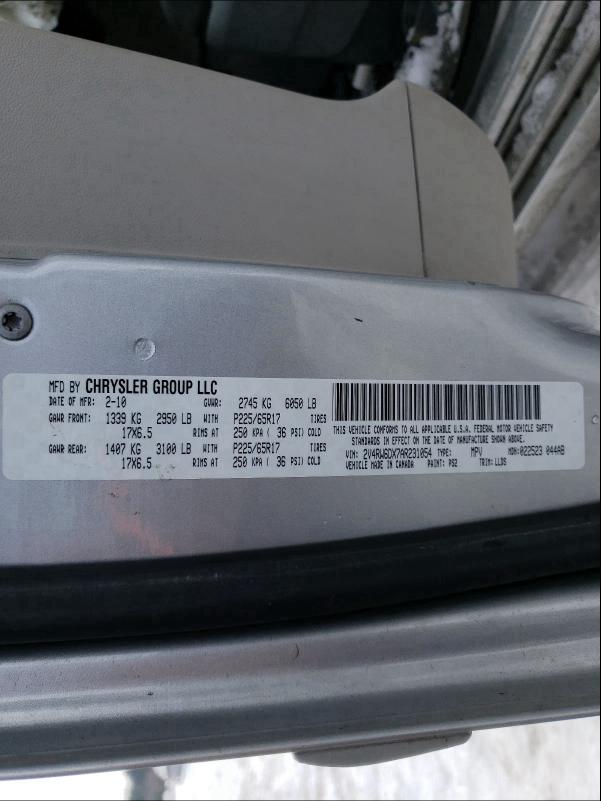 2010 VOLKSWAGEN ROUTAN SEL 2V4RW6DX7AR231054