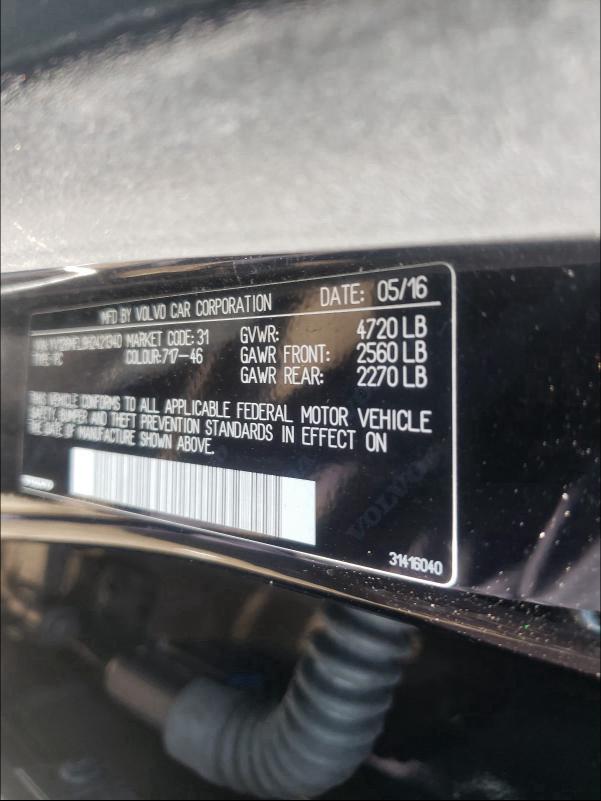 2017 VOLVO S60 YV126MFL9H2421340