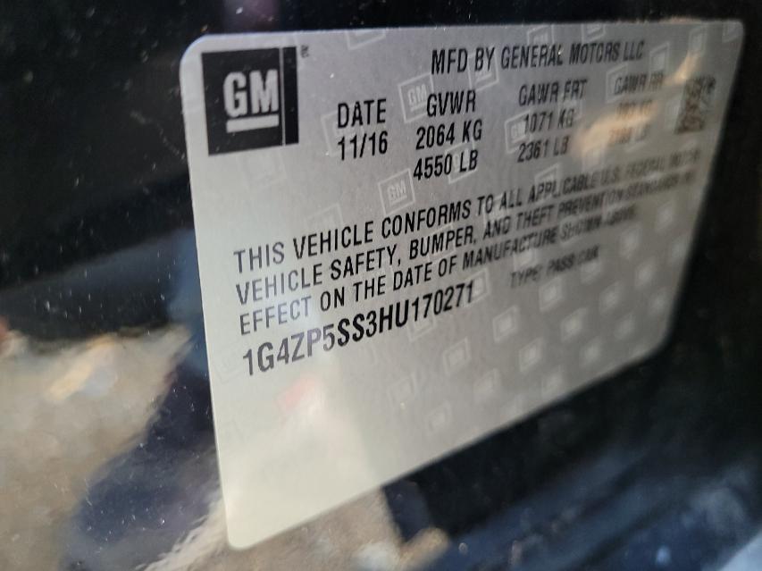 2017 BUICK LACROSSE E 1G4ZP5SS3HU170271