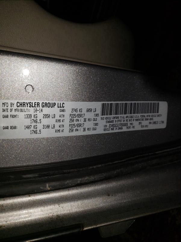 2015 DODGE GRAND CARA 2C4RDGCG1FR566826