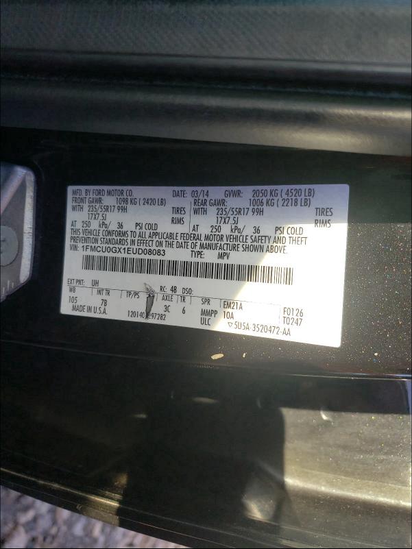 2014 FORD ESCAPE SE 1FMCU0GX1EUD08083