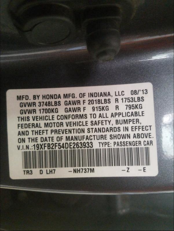 2013 HONDA OTHER 19XFB2F54DE263933