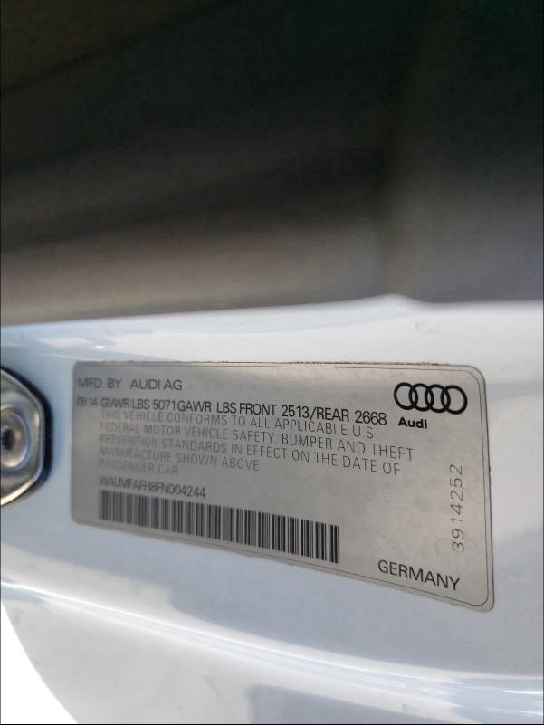 2015 AUDI A5 PREMIUM WAUMFAFH8FN004244