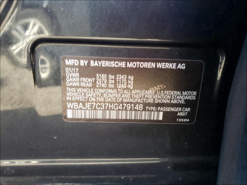 2017 BMW 540 XI WBAJE7C37HG479148