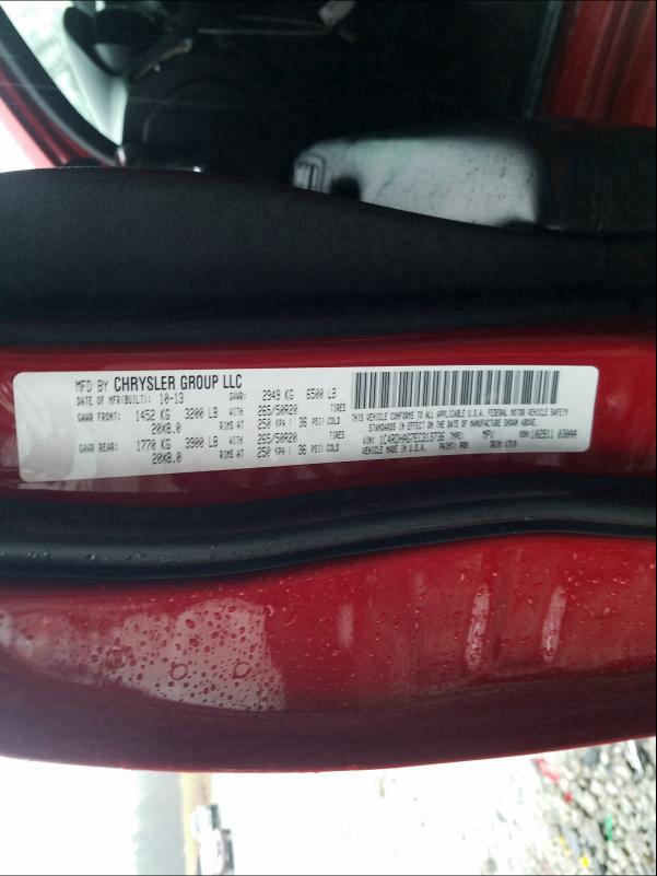 2014 DODGE DURANGO SX 1C4RDHAG7EC313736