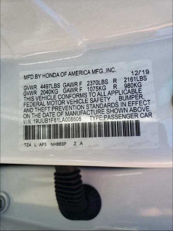 2020 ACURA TLX TECHNO - 19UUB1F61LA008606
