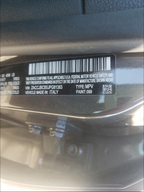 2018 JEEP RENEGADE T ZACCJBCB5JPG81383