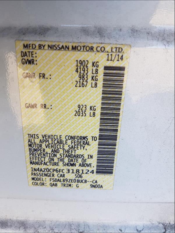 2015 NISSAN LEAF 1N4AZ0CP6FC318124