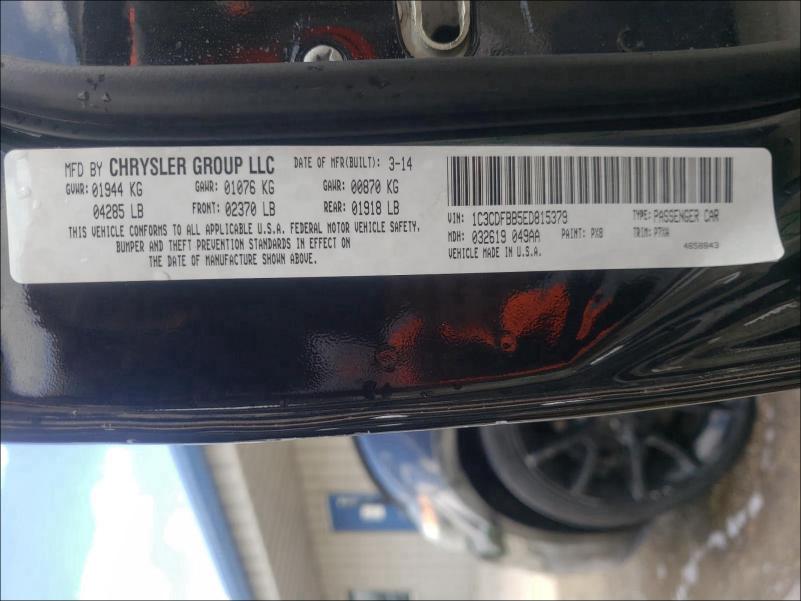 2014 DODGE DART 1C3CDFBB5ED815379