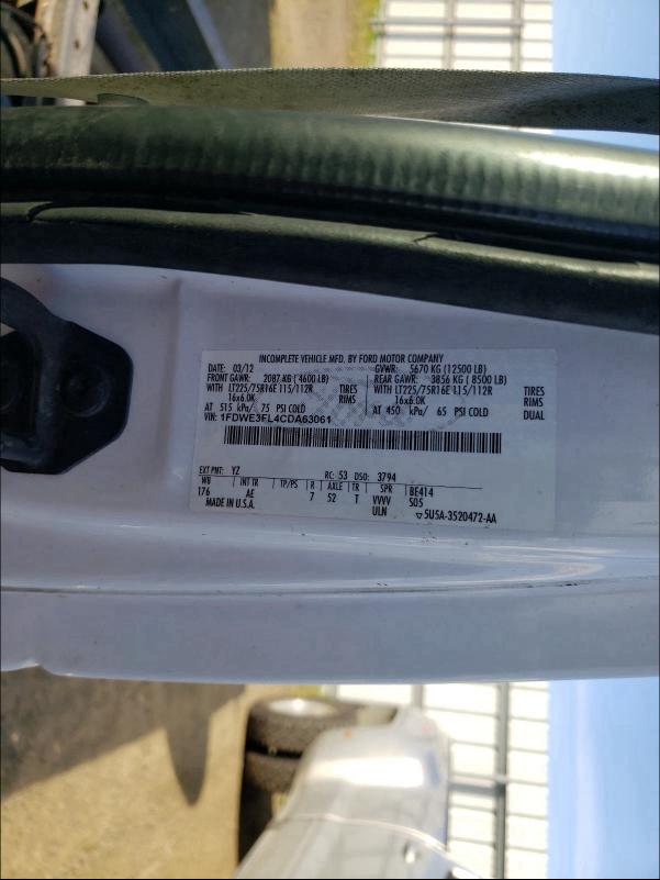 2012 FORD ECONOLINE - 1FDWE3FL4CDA63061