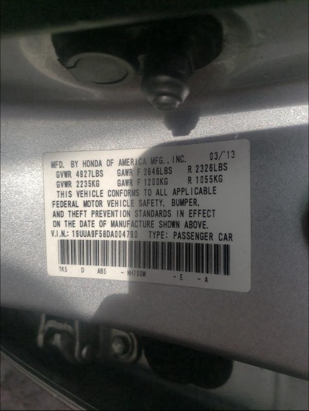 2013 ACURA TL TECH 19UUA9F58DA004790